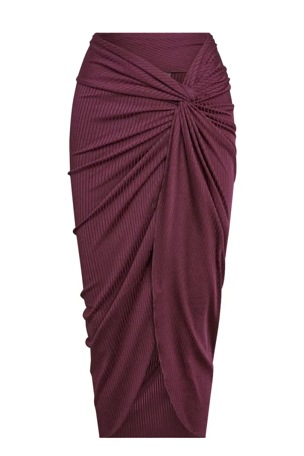 Andros Sarong Eggplant Wide Rib