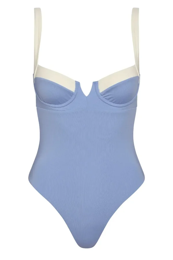 Clovelly One Piece Azure/Ivory
