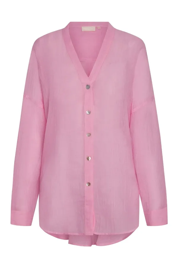 Barcelona Tunic Cherry Blossom Crinkle Linen