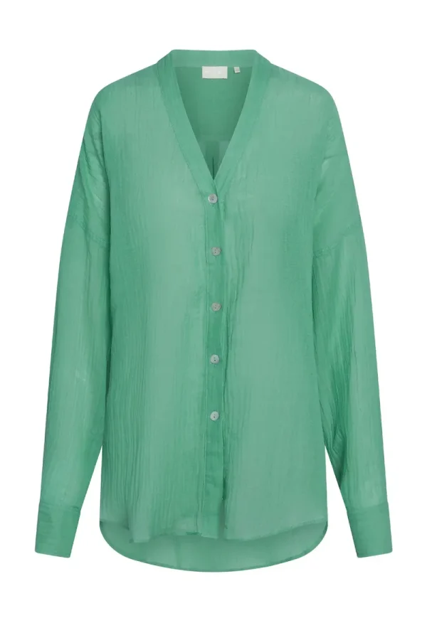 Barcelona Tunic Pond Crinkle Linen