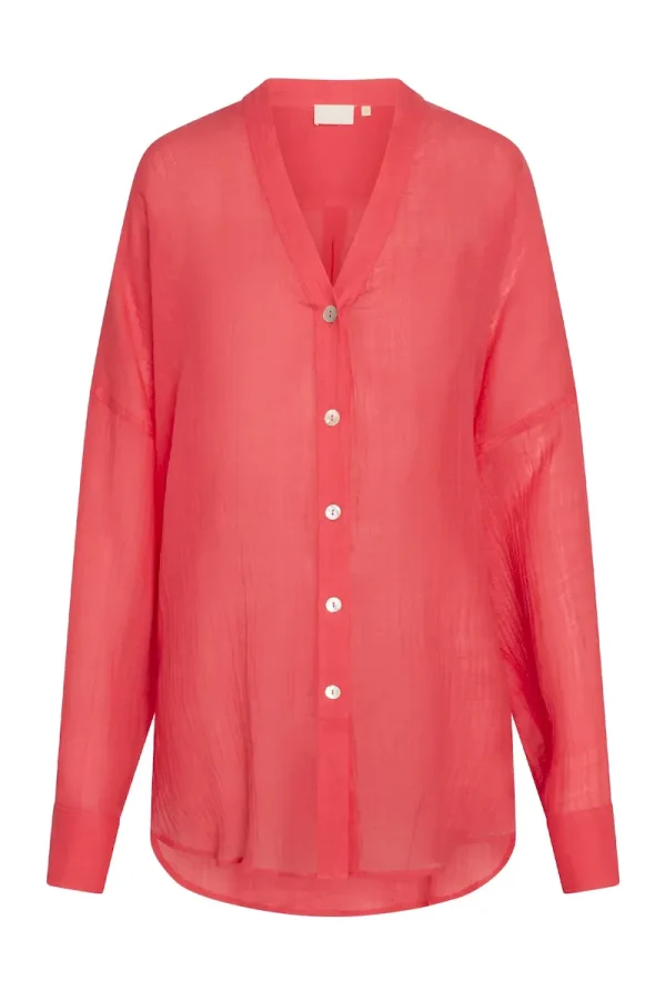 Barcelona Tunic Strawberry Crinkle Linen
