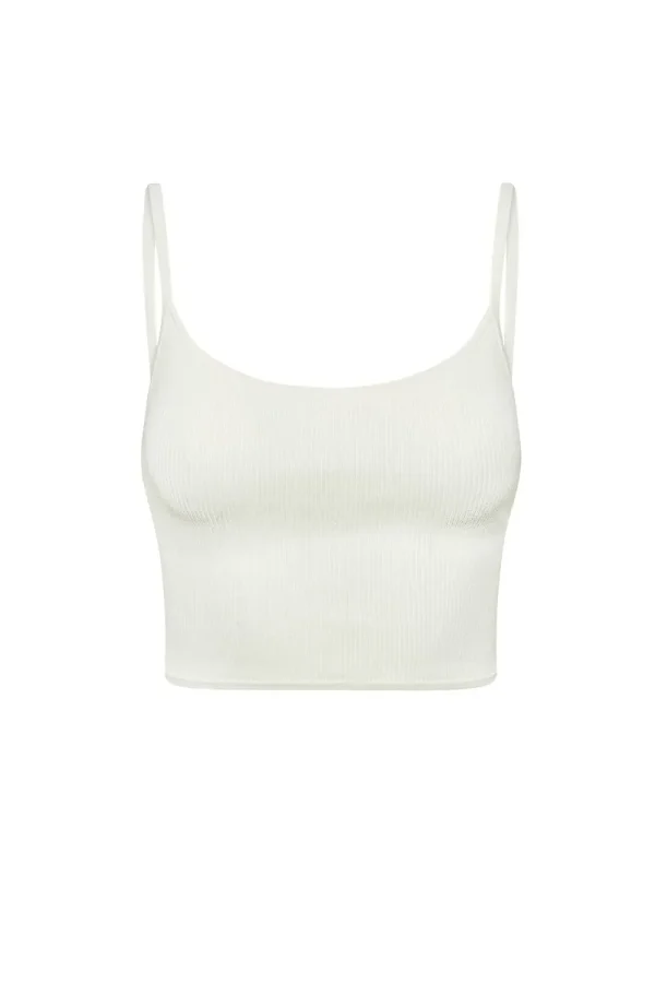 Beverly Hills Knitwear Top White Rib