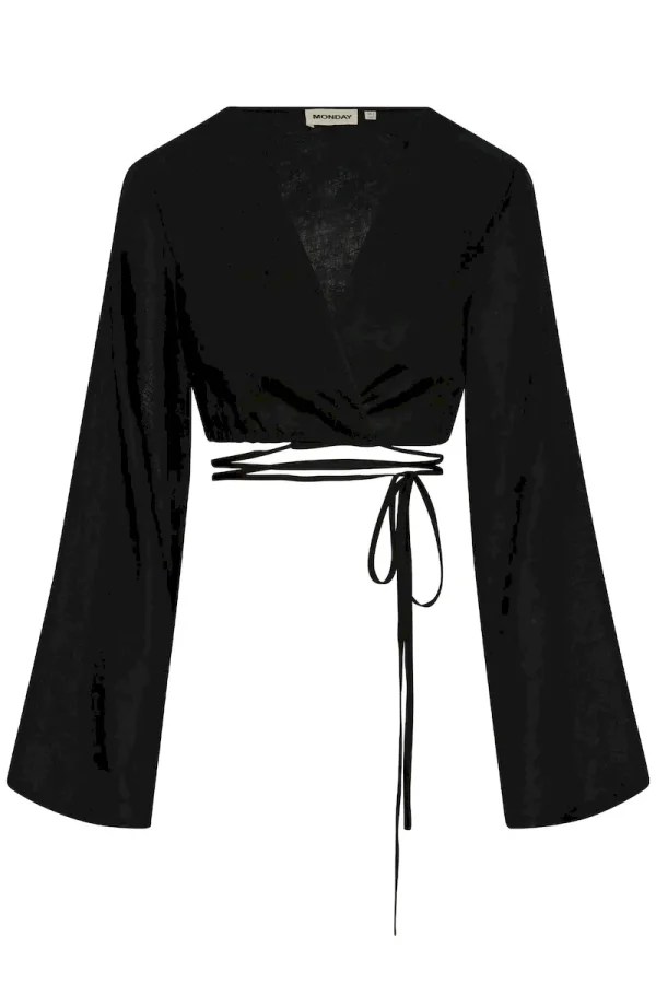 Azores Top Black Linen