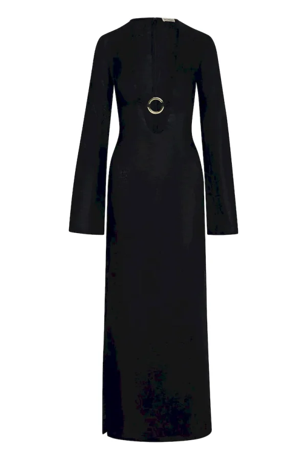 Montego Dress Black Linen