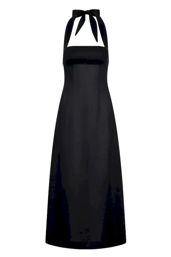 Montserrat Dress Black Linen