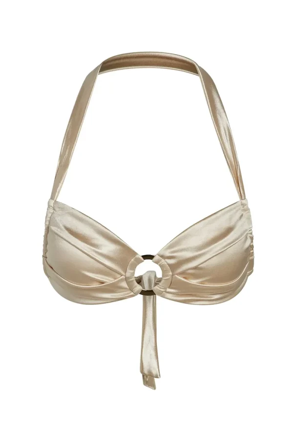 Bronte Top Champagne Shiny Jersey