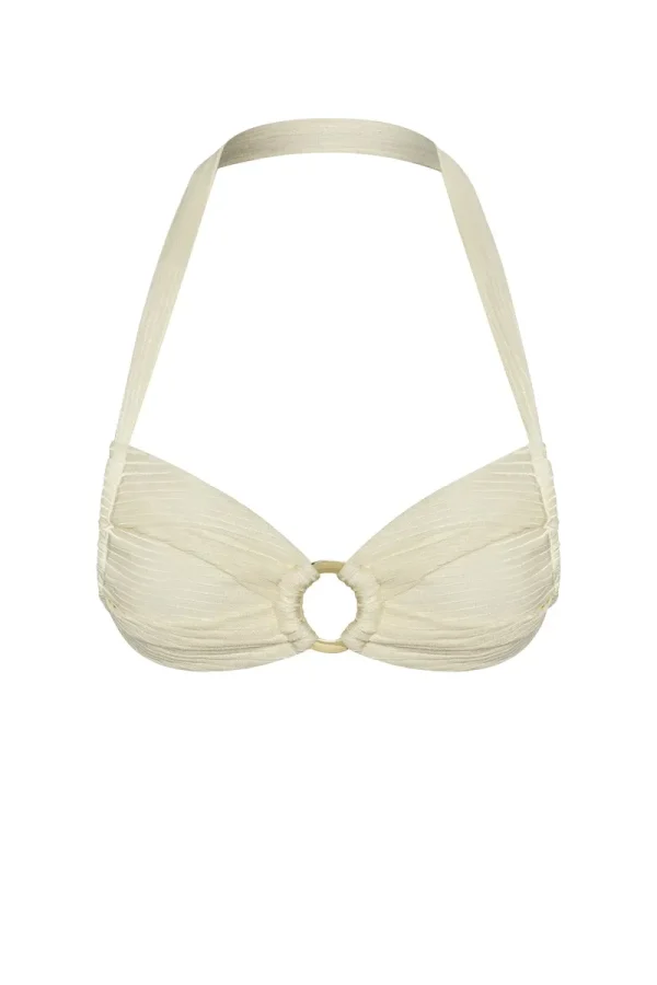 Bronte Top Ivory Shiny Rib