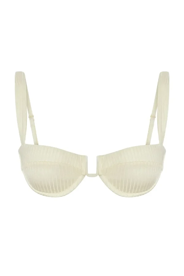 Cala Roja Top Ivory Shiny Rib