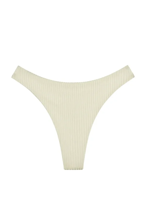 Capri Thong Ivory Shiny Rib