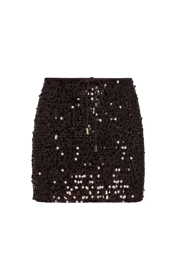 Cartagena Skirt Espresso Sequin