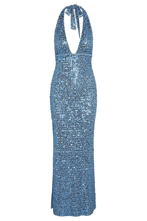 Catania Dress Azure Sequin
