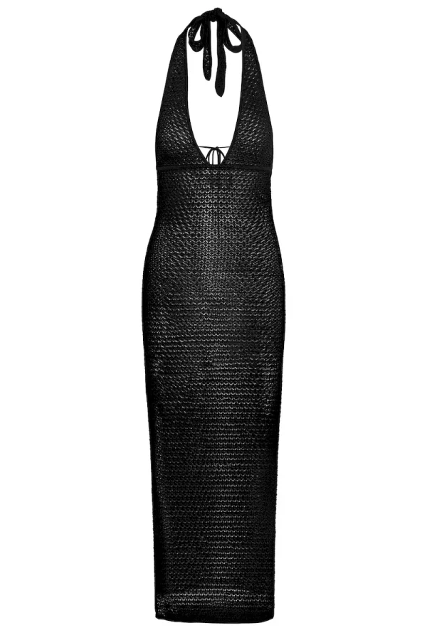 Catania Dress Black Lace Crochet