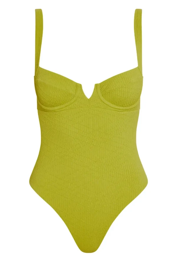 Clovelly One Piece Chartreuse Summer Plaid