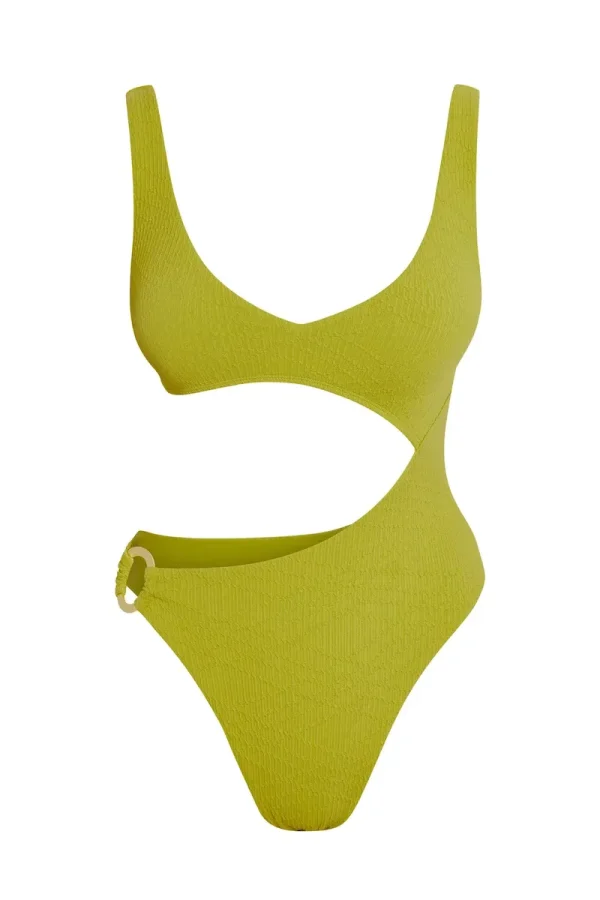 St. Barth’s One Piece Chartreuse Summer Plaid