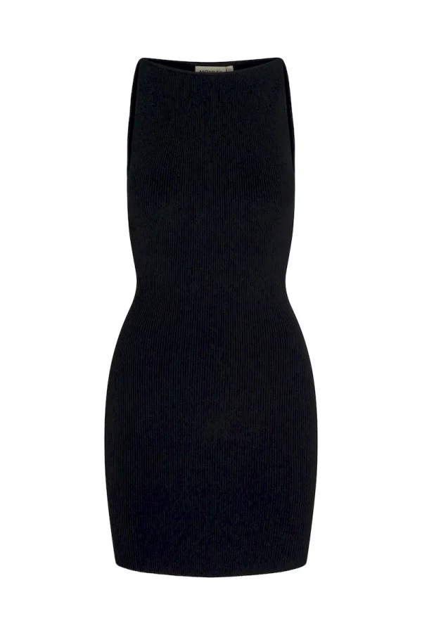 Camerelle Dress Black Knit Rib