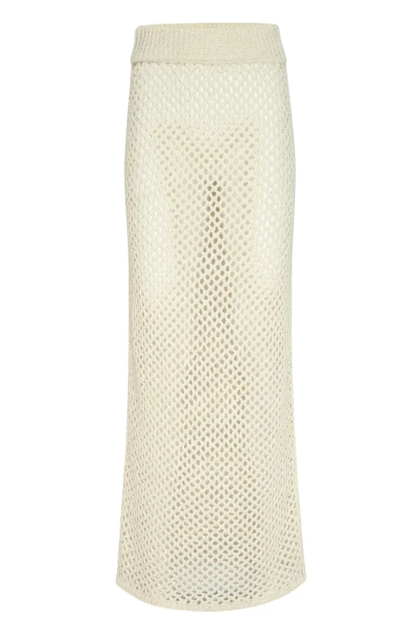 Cape May Skirt Ivory Crochet