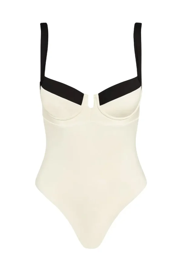 Clovelly One Piece Ivory/Black