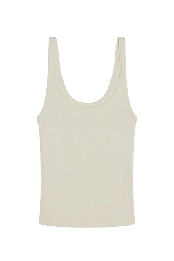 Devin Tank Ivory Rib