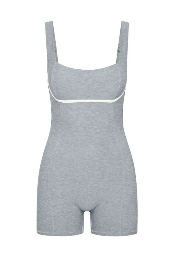Zion Romper Heather Grey/Ivory
