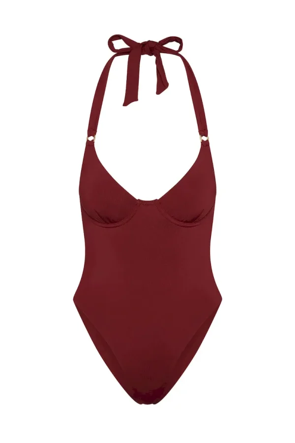 Honolulu One Piece Burgundy