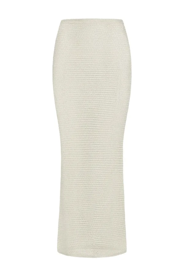 Fontelina Skirt Ivory Shiny Treble Knit