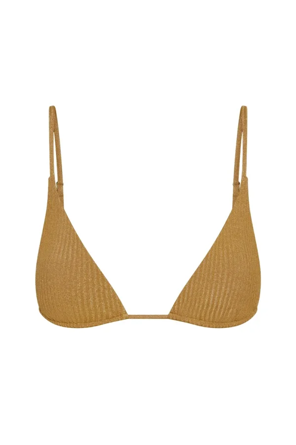Kauai Top Antique Gold Lurex Rib