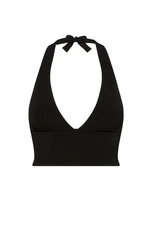 Laurel Canyon Knitwear Top Black Rib