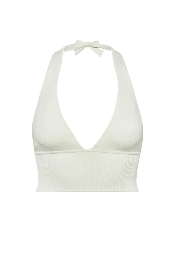 Laurel Canyon Knitwear Top White Rib