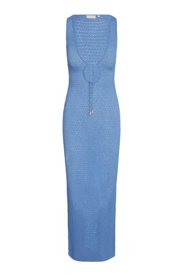 Monte Carlo Tie Dress Azure Lace Crochet