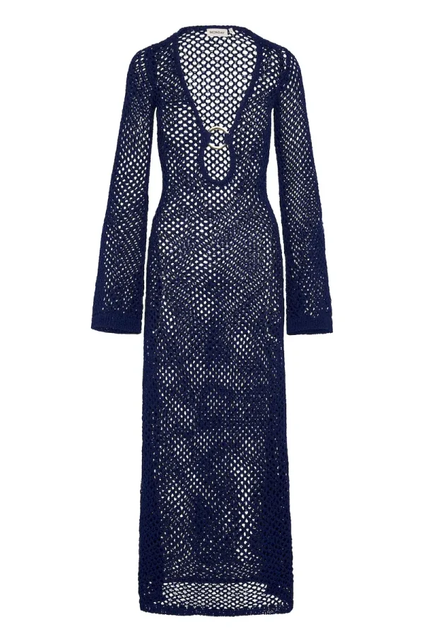Montego Dress Midnight Crochet
