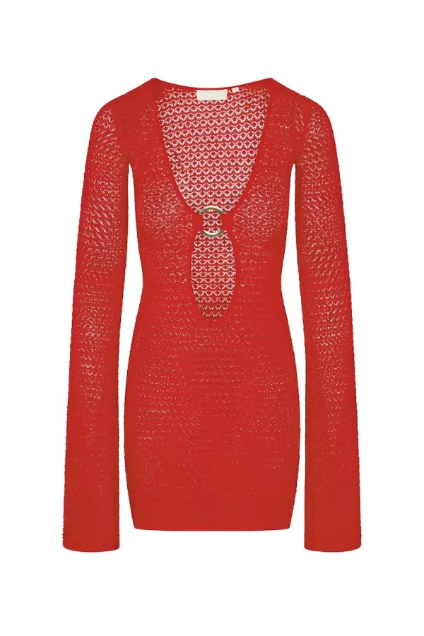 Montego Mini Dress Chili Pepper Lace Crochet