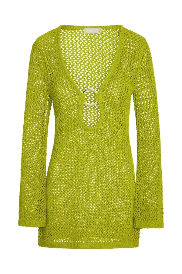 Montego Mini Dress Chartreuse Petit Crochet