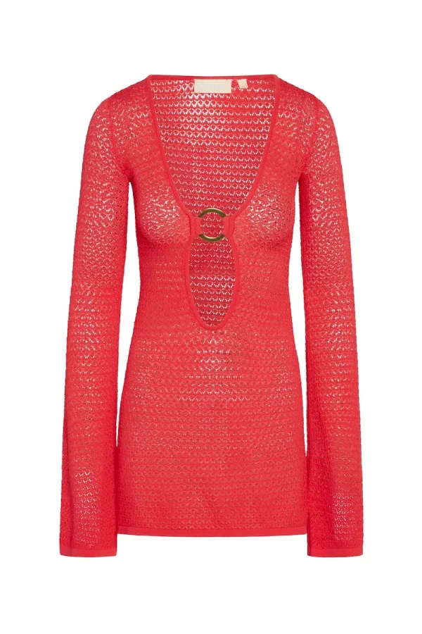 Montego Mini Dress Strawberry Lace Crochet