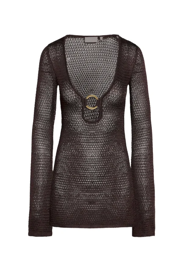 Montego Mini Dress Espresso Treble Knit