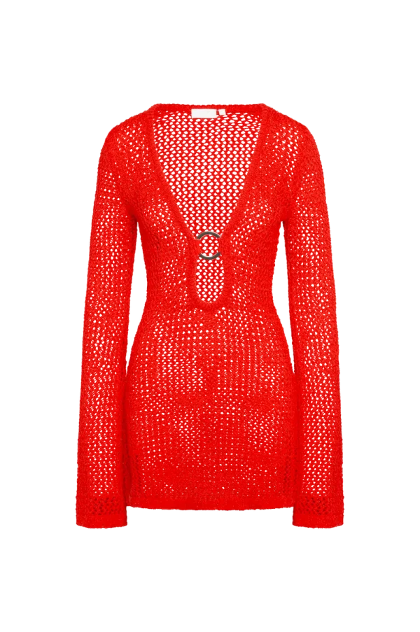 Montego Mini Dress Chili Pepper Petit Crochet