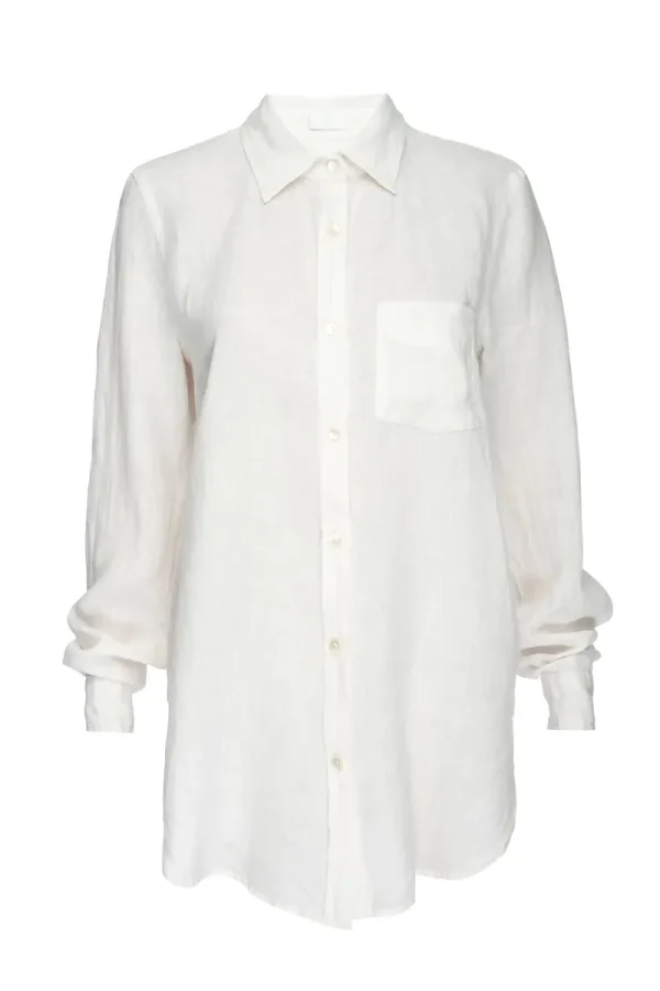 Monaco Linen Shirt White