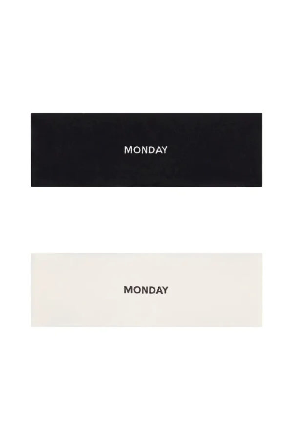 Monday Headband Set Black/Ivory