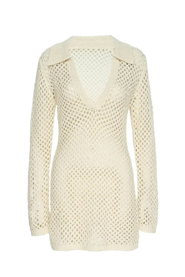 Newport Dress Ivory Crochet