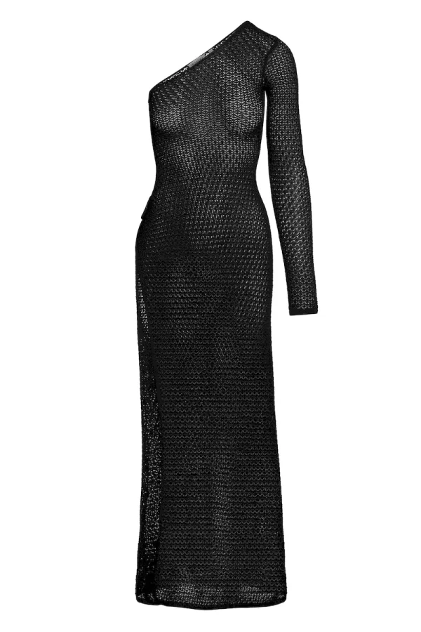 Palermo Dress Black Lace Crochet