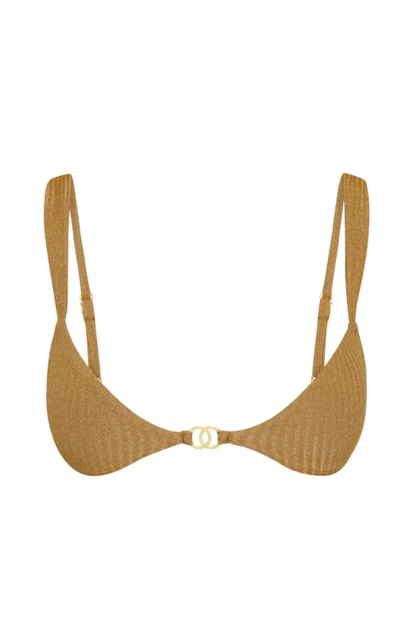 Petit Ermitage Top Antique Gold Lurex Rib (Small Bust)