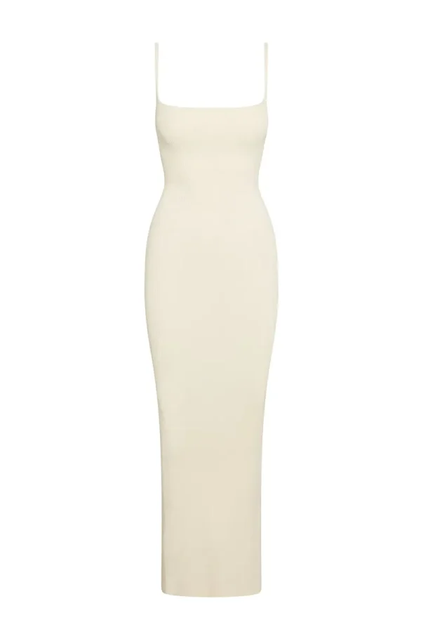 Provence Dress Ivory Knit Rib