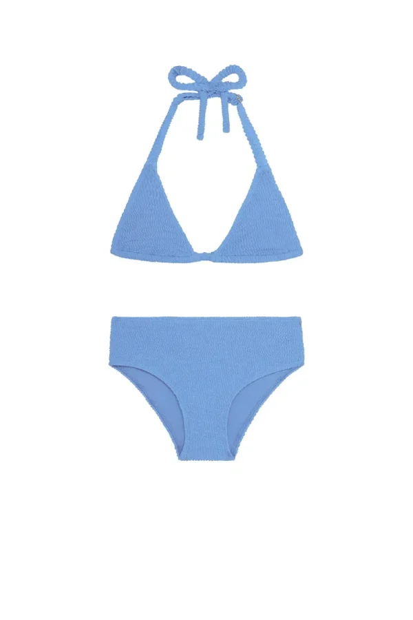 Palma Top & Seychelles Bottom Set Azure Crinkle
