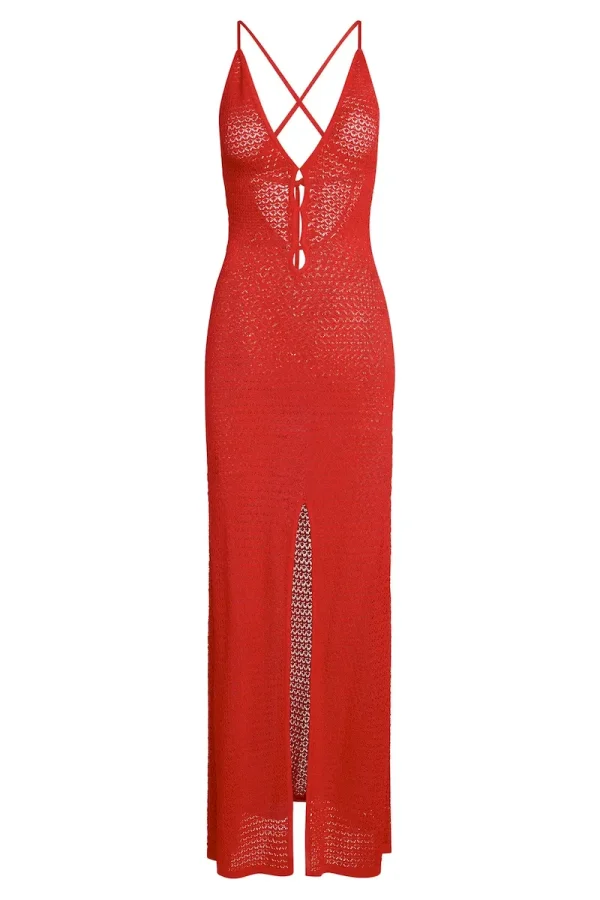 Ramatuelle Dress Chili Pepper Lace Crochet
