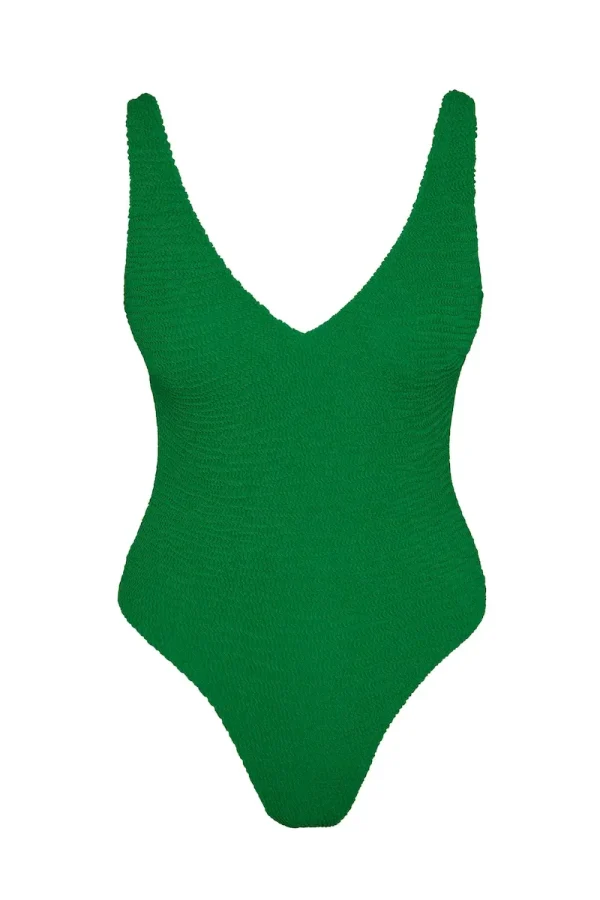 Santa Caterina One Piece Palm Green Crinkle