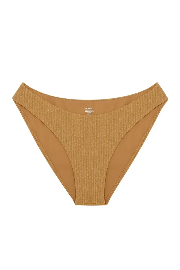 Seychelles Bottom Antique Gold Lurex Rib (Modest Coverage)