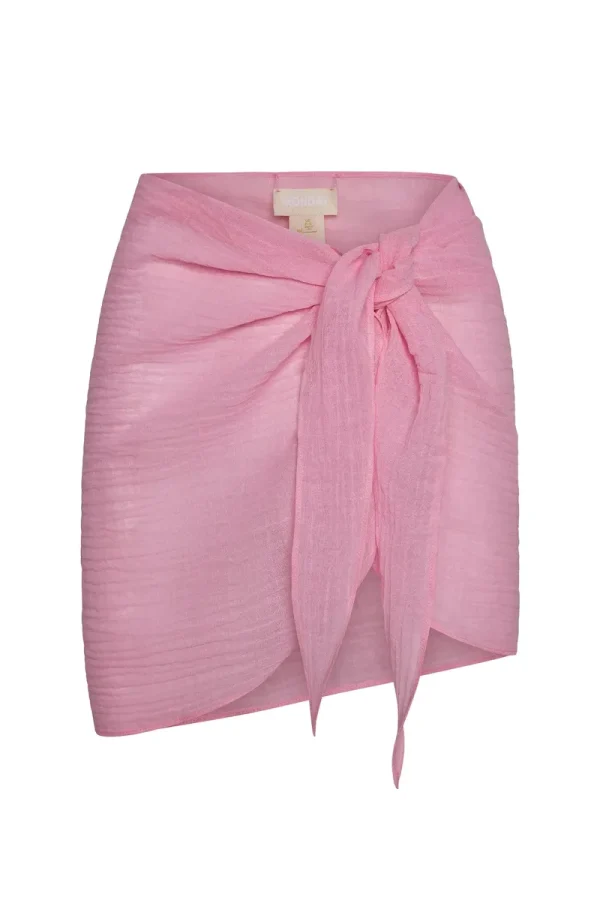 South Beach Sarong Cherry Blossom Crinkle Linen
