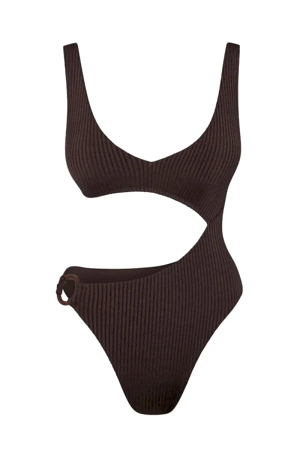St. Barth’s One Piece Espresso Wide Rib
