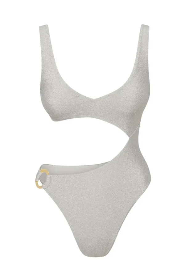 St. Barth’s One Piece Soft Silver Shimmer