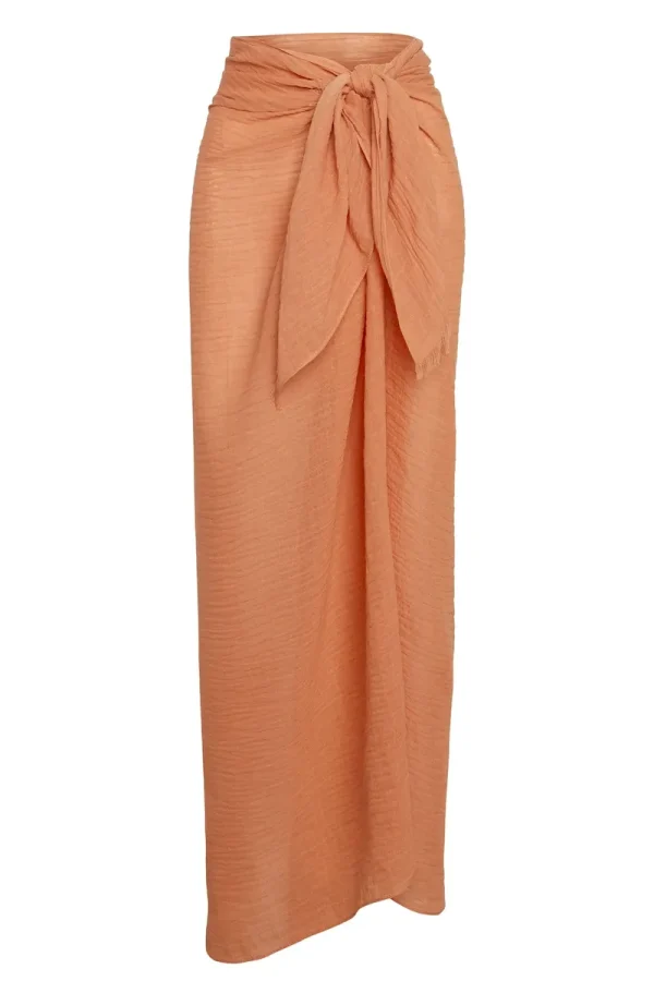 St. Tropez Sarong Desert Rose Crinkle Linen