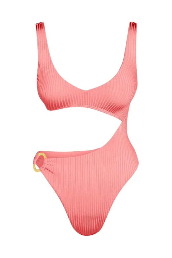 St. Barth’s One Piece Guava Wide Rib